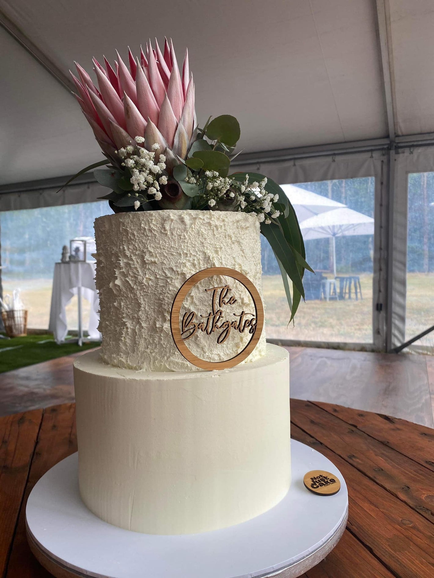Custom Wedding Cake On Table