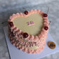 Vintage style heart cake